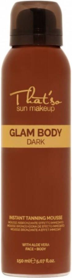 That'So Zelfbruiner Self Tan voor lichaam en gezicht Glam Body Mousse Dark Direct een sunkissed bruine kleur 150ml