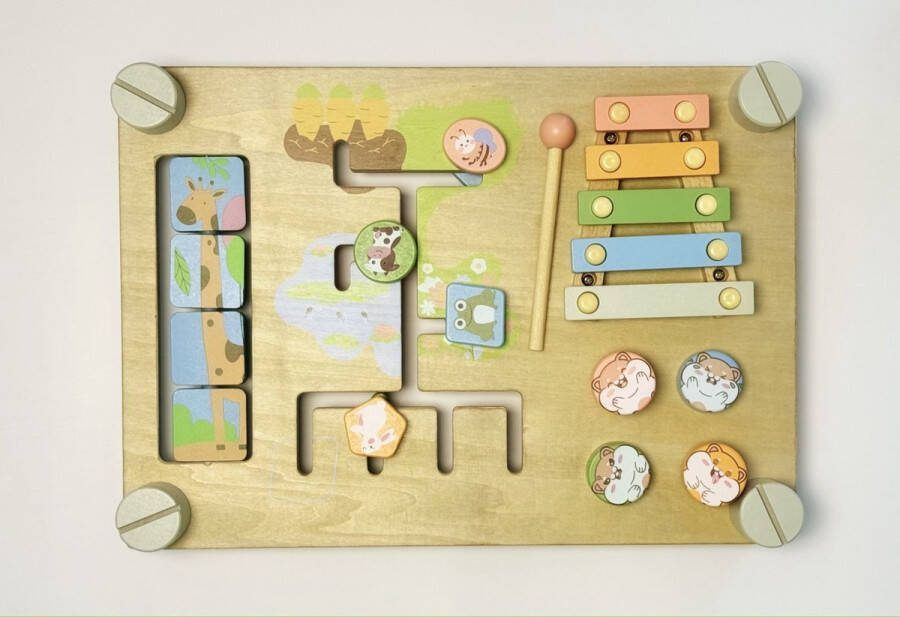 The Baby Supply Drukbord Junior Educatief houten speelgoed