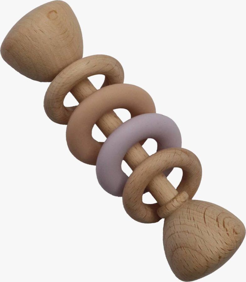 The Baby Supply Houten Rammelaar roze