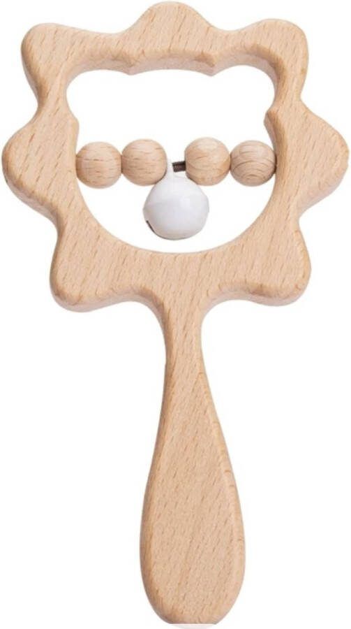 The Baby Supply Houten Rammelaar bijtring Beer wit