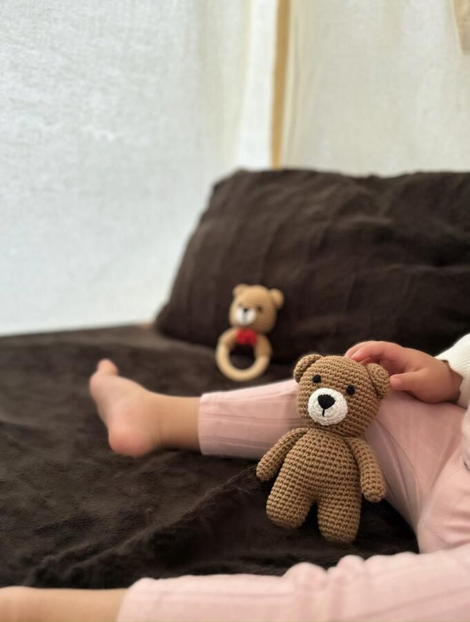 The Baby Supply Knuffel & Rammelaar set Beer