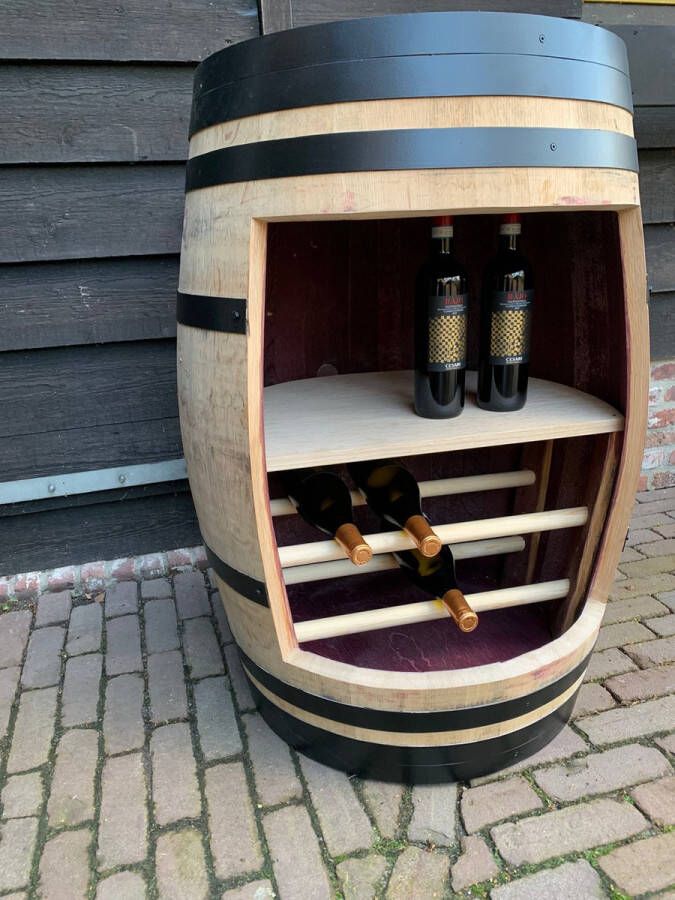 The Barrel-Oirschot Wijnkast 225 liter eikenhout Drankkast Wijnrek Wijnvat Wijnton Wijnopslag Wijnmeubel