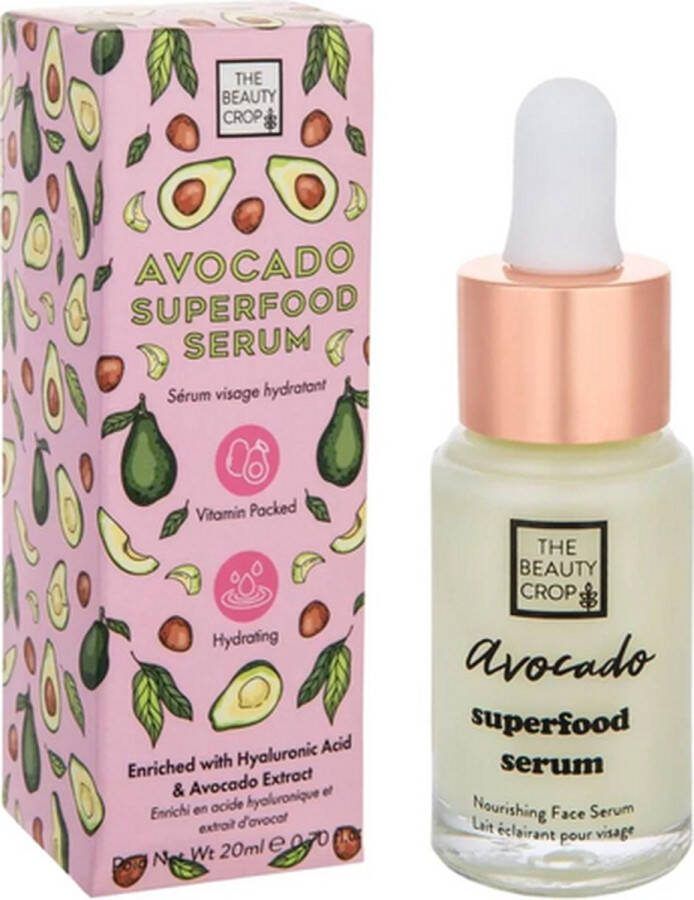The Beauty Crop Avocado Superfood Serum VEGAN Gezichtsserum Vette en Acnegevoelige huid Gezichtsverzorging 20 ml