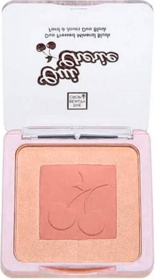 The Beauty Crop Oui Cherie Duo Pressed Mineral Blush VEGAN Peach Paris 7 g