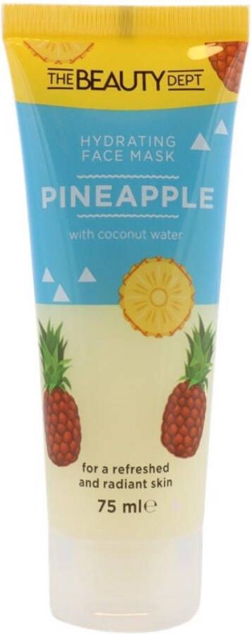 The Beauty Dept Hydraterend gezichtsmasker Ananas met kokoswater 75 ml Face mask Pineapple .