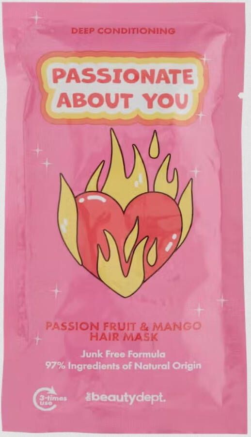 The Beauty Dept Passionate About You Passionfruit & Mango Hair Mask 50 ml Haarmasker Deep Conditioning junk free formula Vegan
