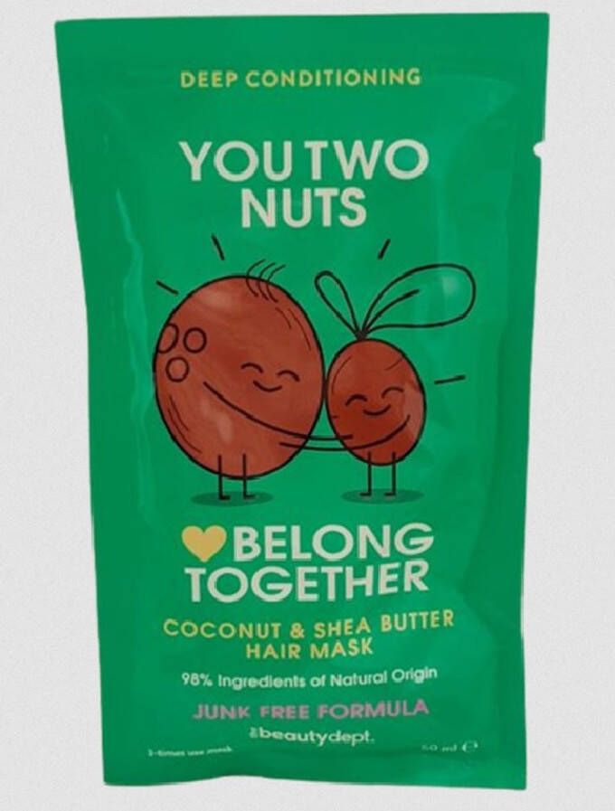 The Beauty Dept You Two Nuts Coconut & Shea Butter Hair Mask 50 ml Haarmasker Deep Conditioning junk free formula Vegan