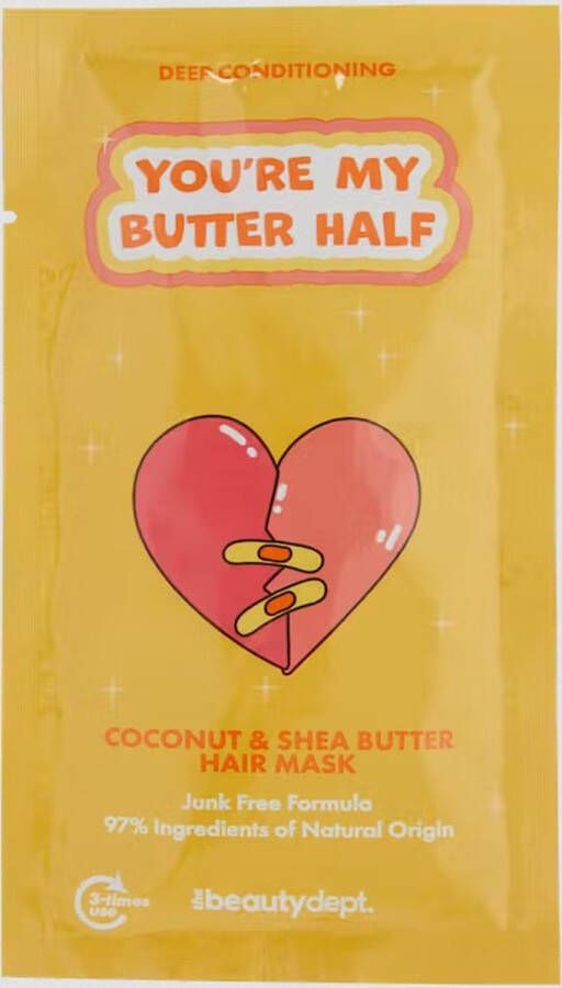 The Beauty Dept You're My Butter Half Coconut & Shea Butter Hair Mask 50 ml Haarmasker Deep Conditioning junk free formula Vegan