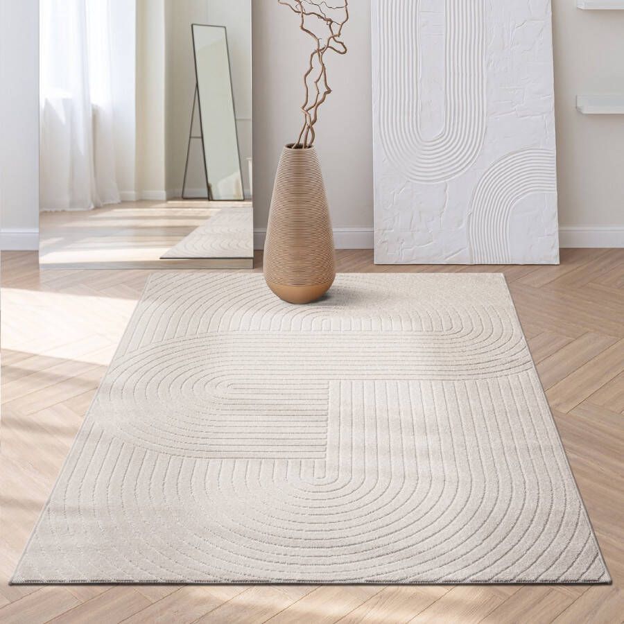 The carpet Buitentapijt weerbestendig hoogwaardig balkontapijt Boho tapijt in 200x290 cm gemaakt van polypropyleen Santo Plus by