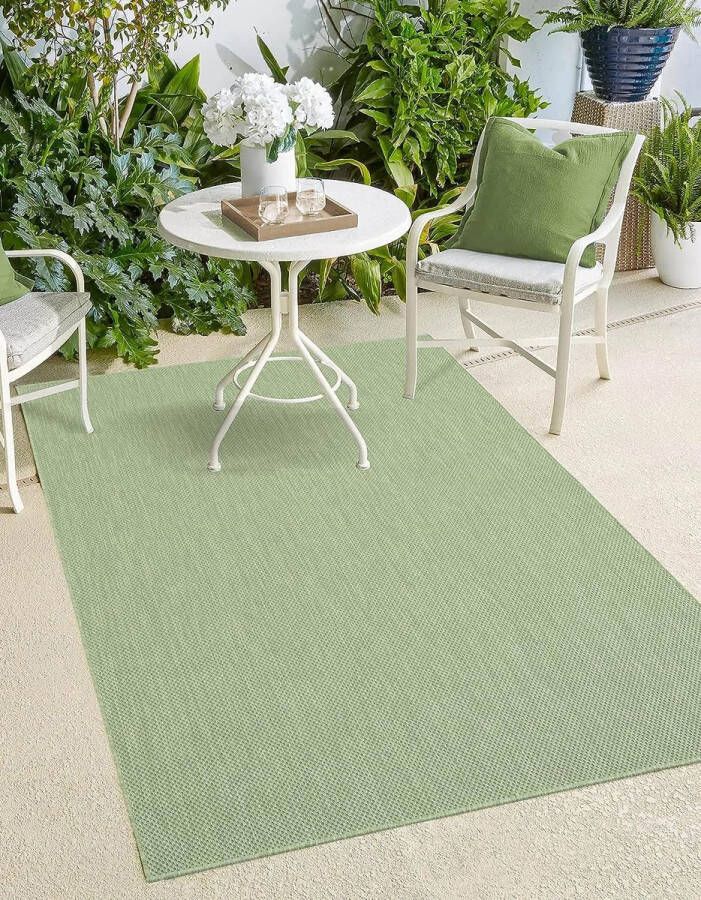 The carpet Mistra robuust buitentapijt modern weerbestendig & UV-bestendig voor balkon terras en serre Maar ook geschikt voor de keuken plat geweven 120x170