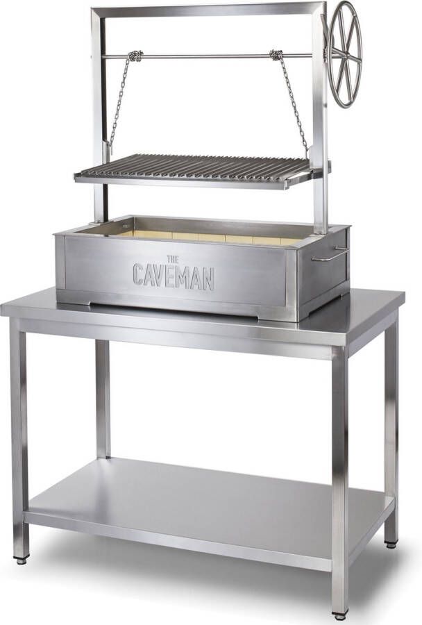 The Caveman Grill Caveman Grill 'Pro XL' Inbouw Argentijnse Grill Santa Maria Grill Buitenkeuken Barbecue Houtvuur & Houtskool