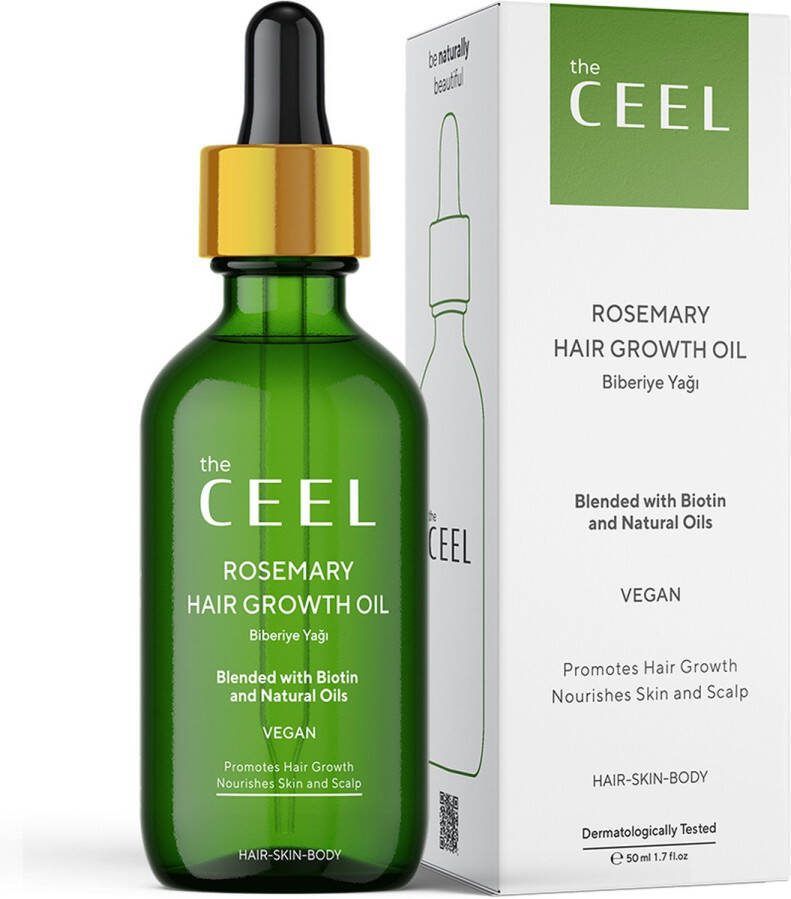 The Ceel Rozemarijn haarolie Rozemarijn olie Sterke haarolie tegen haaruitval en voor sterke haargroei met biotine & natuurlijke oliën Rosemary oil Hair growth oil Haargroei serum