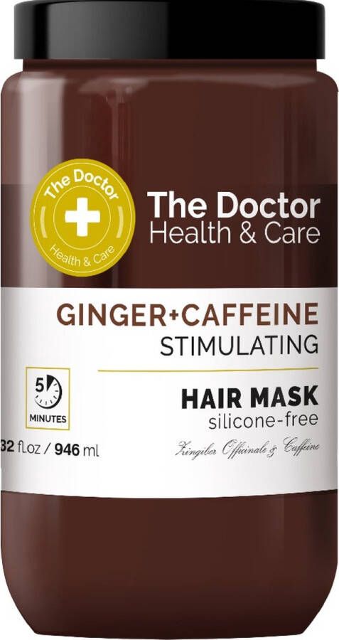 The Doctor Health & Care haarmasker om haarzakjes te stimuleren Gember + Cafeïne 946ml