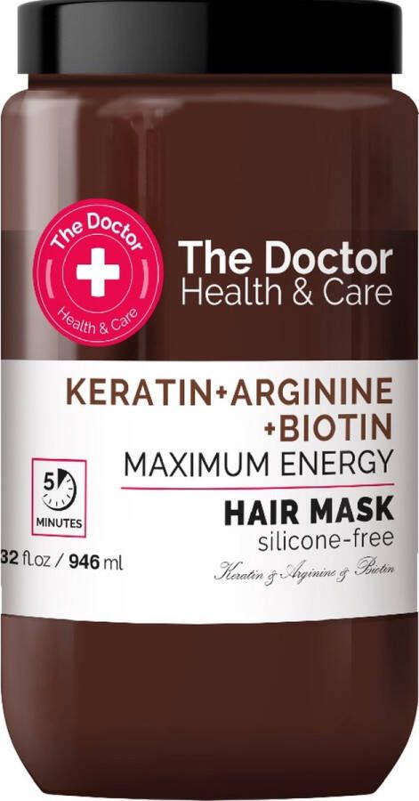 The Doctor Health & Care Versterkend Haarmasker Keratine + Arginine + Biotine 946ml