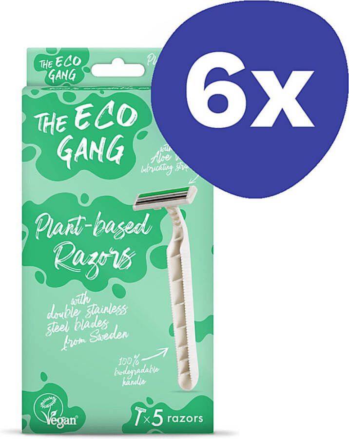 The eco gang Biologisch Afbreekbare Scheermesjes (6x 5 stuks)
