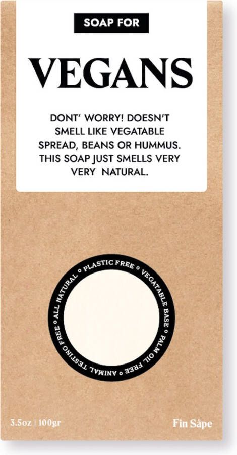 The Flavour Company Fin Såpe Soap Bar Edition: For Vegans 100% natuurlijk handzeep Plasticvrij Geschikt voor ieder huidtype