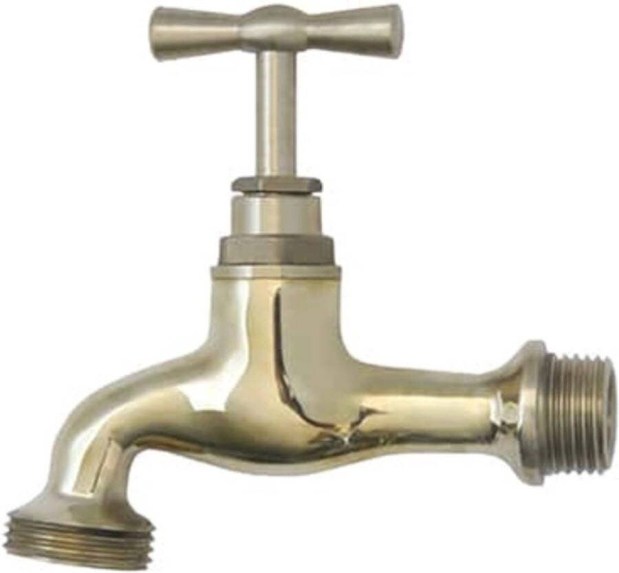 The Garden People Vintap Original Kraan 100% Vintage Buitenkraan Goudkleuring Messing Kraan Geen Gereedschap Nodig