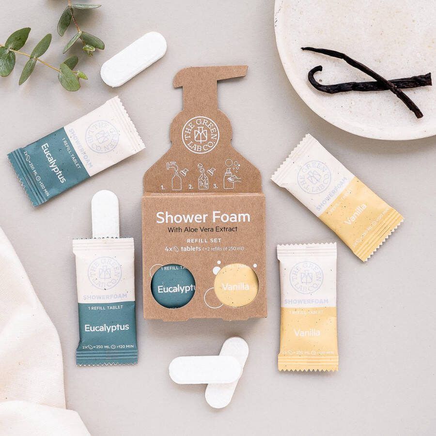 The Green Lab Co. The Green Lab Co Shower Foam Refill Tablet Eucalyptus & Vanille Natuurlijk