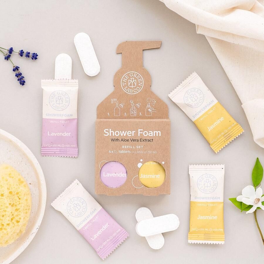 The Green Lab Co. The Green Lab Co Shower Foam Refill Tablet Lavendel & Jasmijn Natuurlijk