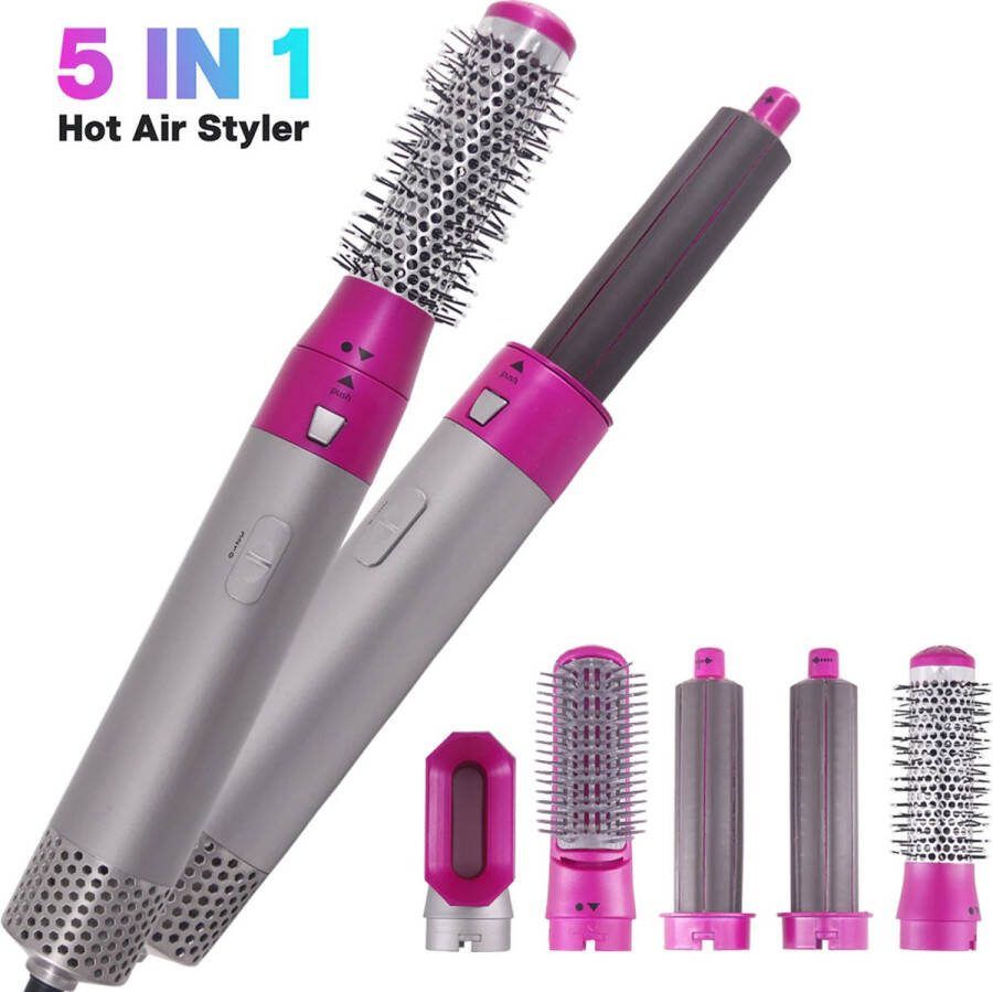 The Hairdoctor Krultang 5 in 1 set Föhnborstel Airstyler Hairwrap krultang met opzetstukken