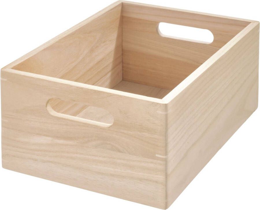 The Home Edit opbergbox hout (opbergbox D) Wooden Collection Hout Stapelbaar