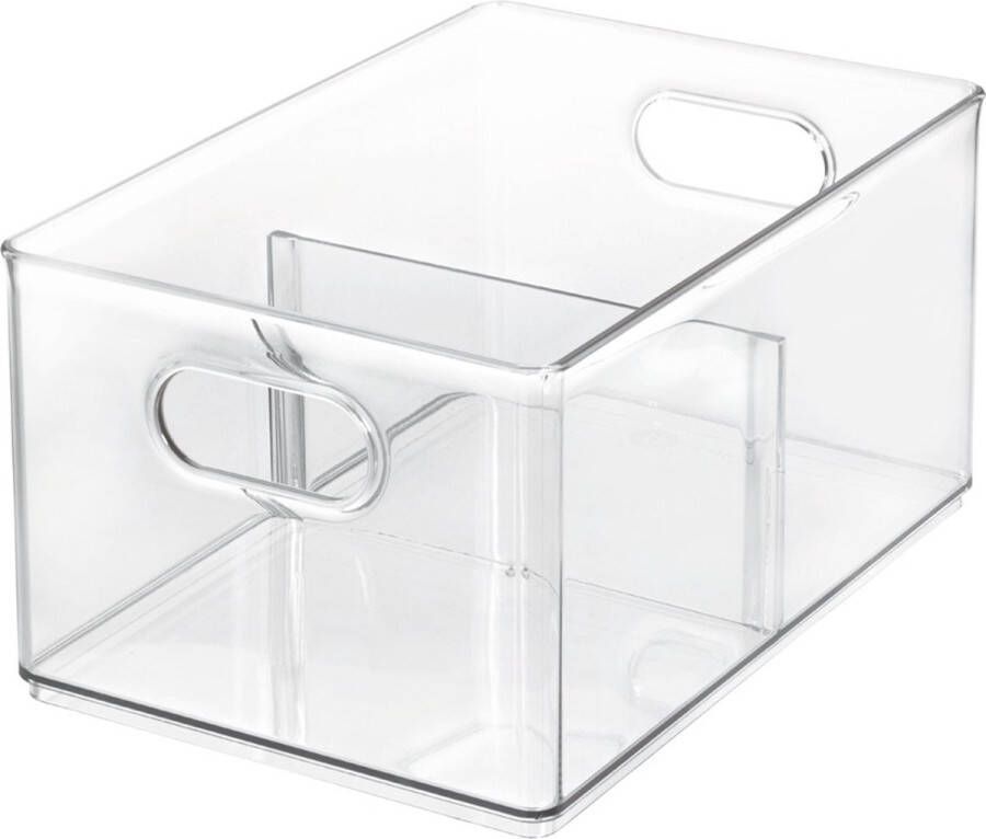 IDesign Opbergbox met Verdeler 20.3 x 30.5 x 15.2 cm Kunststof Transparant The Home Edit