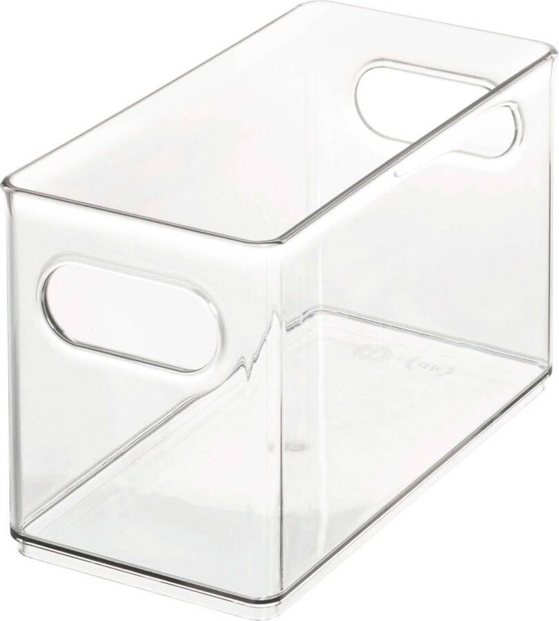 IDesign Opbergbox met Handvaten 25.4 x 12.5 x 15 cm Kunststof Transparant The Home Edit