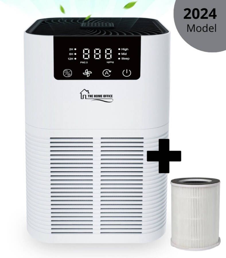 The Home Office CleanAir Luchtreiniger Air Purifier Anti Pollen Anti Huisstofmijt Slaapstand tot 22dB Aromatherapie Met Vervangbaar HEPA 13 filter Wit