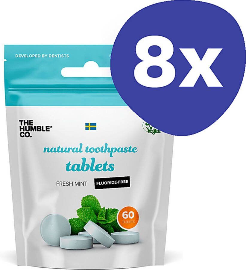 The Humble Co Humble Tandpasta Tabletten zonder Fluoride (8x 60 tabletten)
