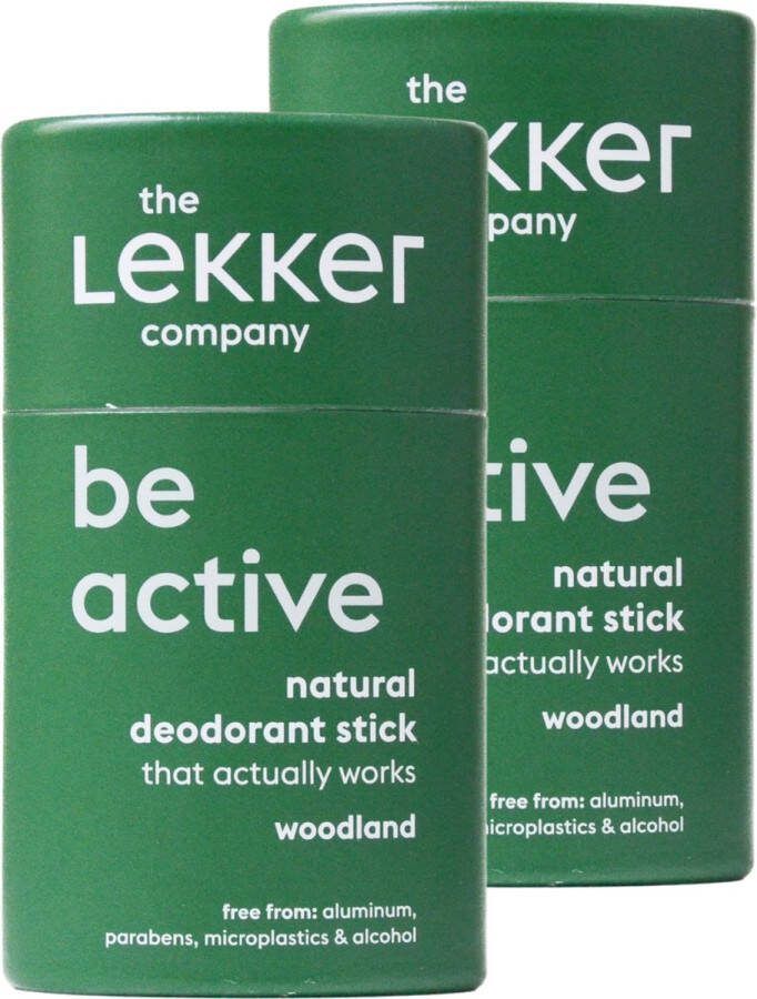 The Lekker Company deodorant stick woodland duoverpakking