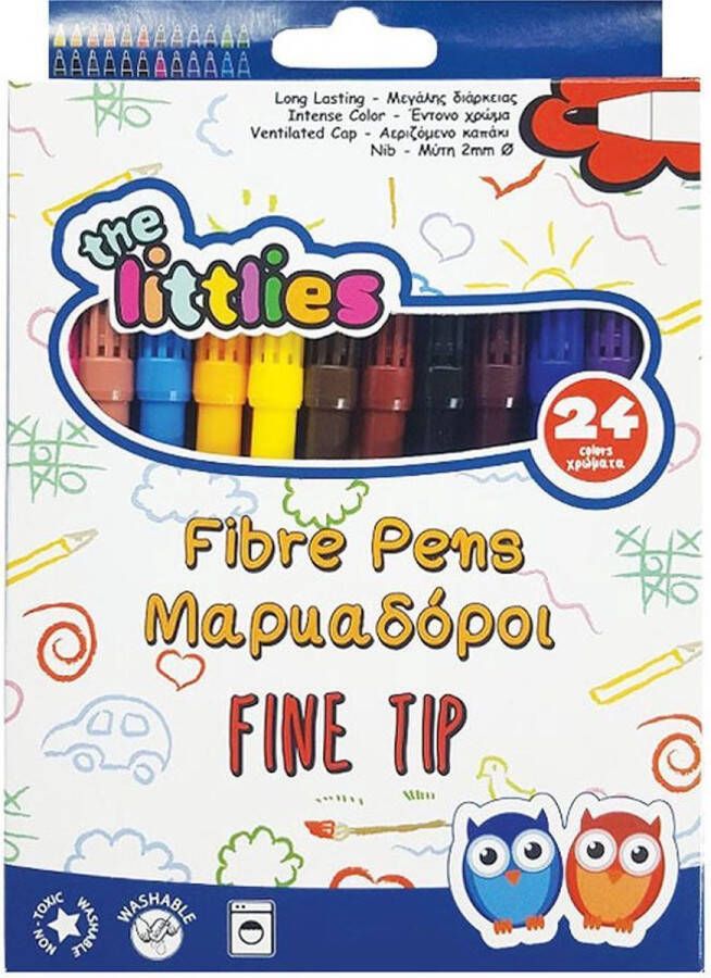 The littlies Viltstiften Fijne Tip Junior 2 Mm 24-delig