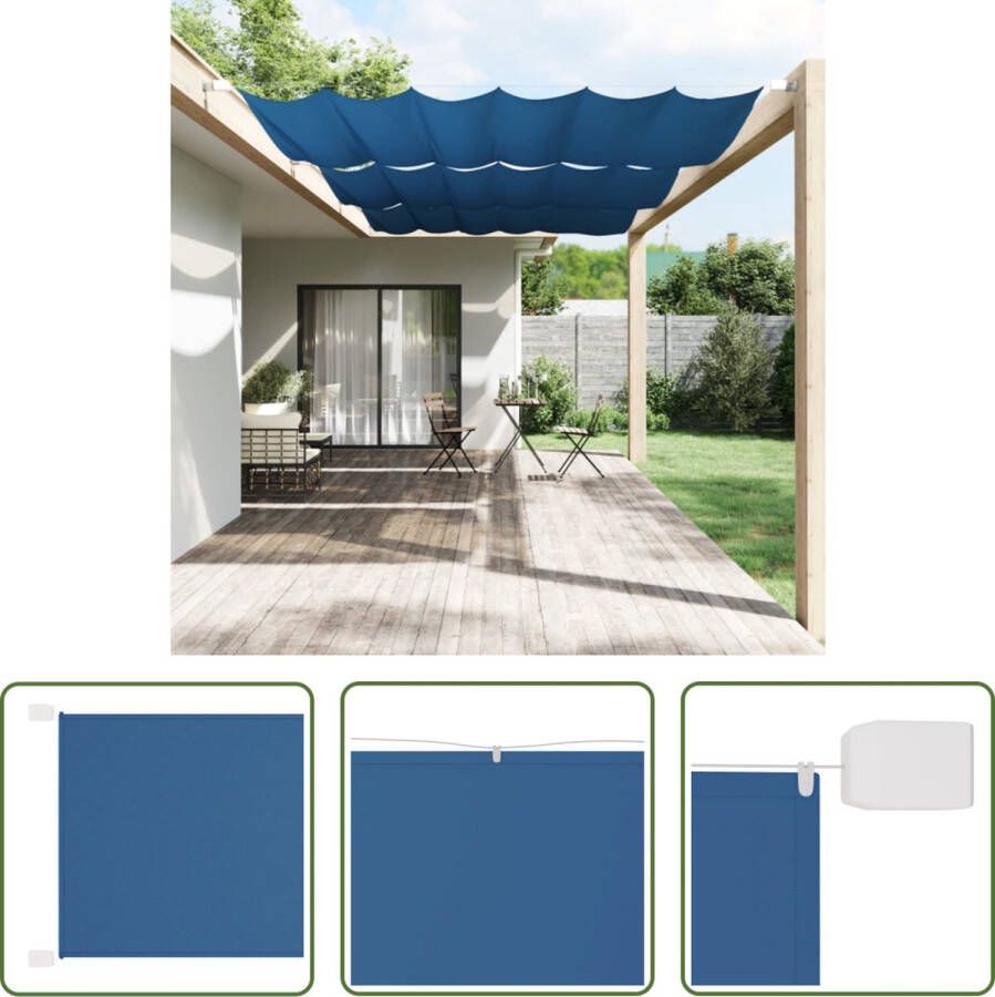 The Living Store Balkonscherm Blauw 250 x 270 cm Waterbestendig UV-bestendig