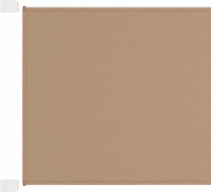 The Living Store Balkonscherm Oxford stof 100 x 420 cm Taupe