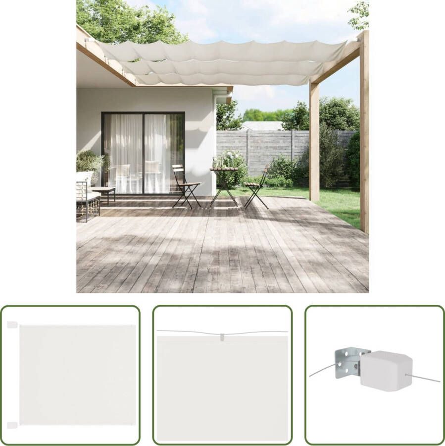 The Living Store Luifel verticaal 60x360 cm oxford stof wit Parasol