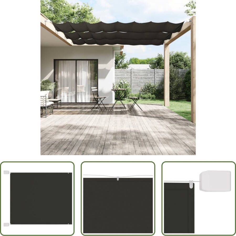 The Living Store Luifel verticaal 60x800 cm oxford stof antracietkleurig Parasol