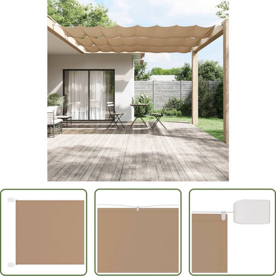 The Living Store Balkonscherm Oxford stof 60 x 800 cm Taupe