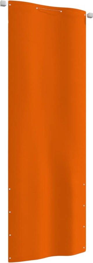 The Living Store Balkonscherm Oxford stof 80x240 cm Waterbestendig Oranje