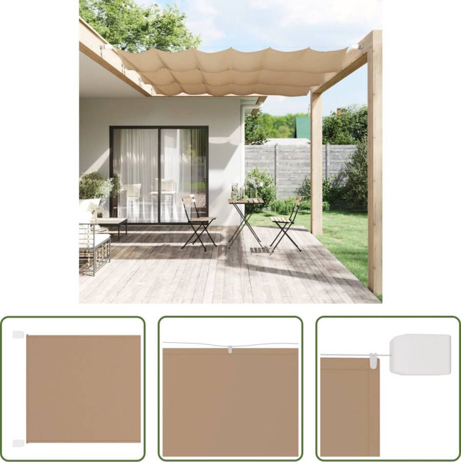 The Living Store Balkonscherm Verticaal Bescherming tegen wind en privacy 100x270 cm Waterbestendig en UV-bestendig