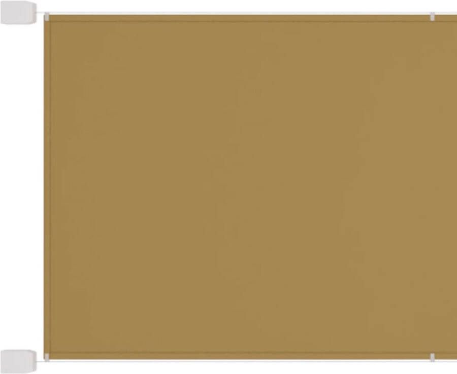 The Living Store Balkonscherm Verticale Privacybescherming 60 x 600 cm Beige Oxford Stof