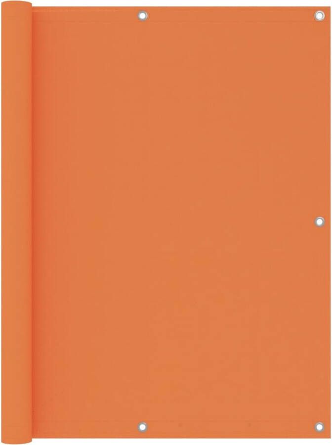 The Living Store Balkonscherm Waterbestendig Oranje 120x400cm Oxford stof