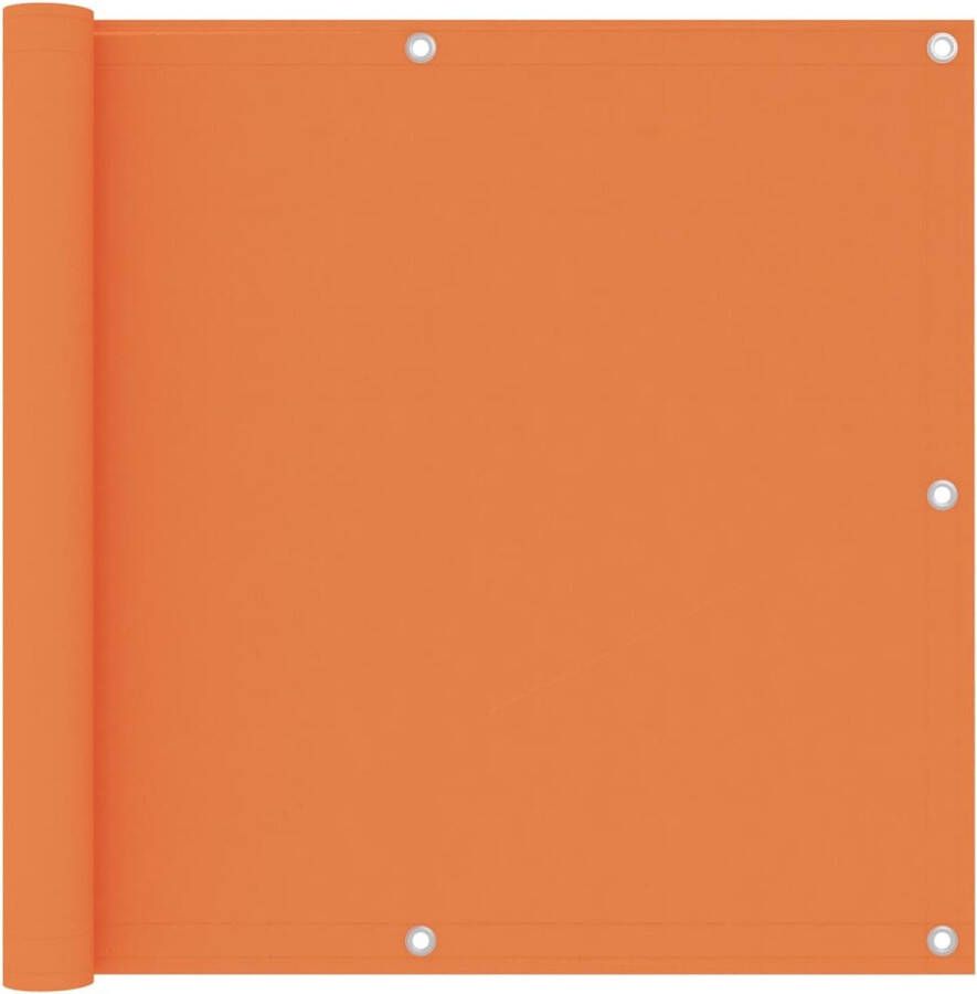 The Living Store Balkonscherm Waterbestendig Oranje 90 x 500 cm Oxford stof PU-coating