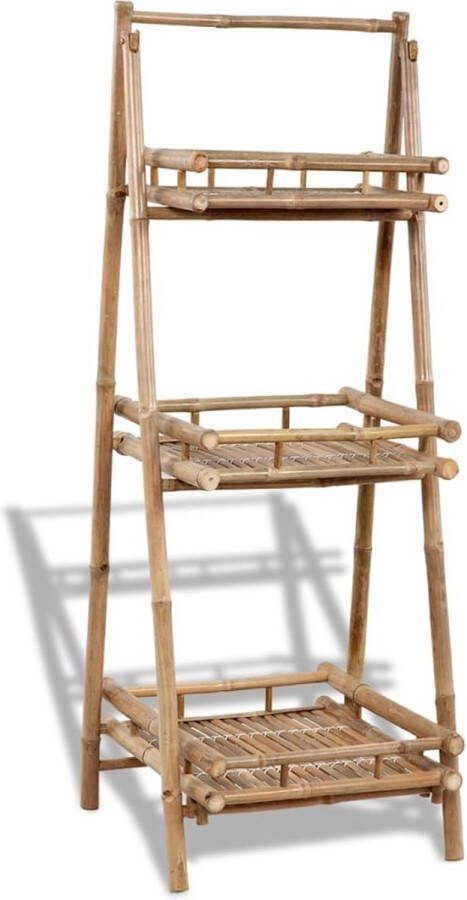 The Living Store Bamboe Plantenrek 56x50x145 cm Opvouwbaar
