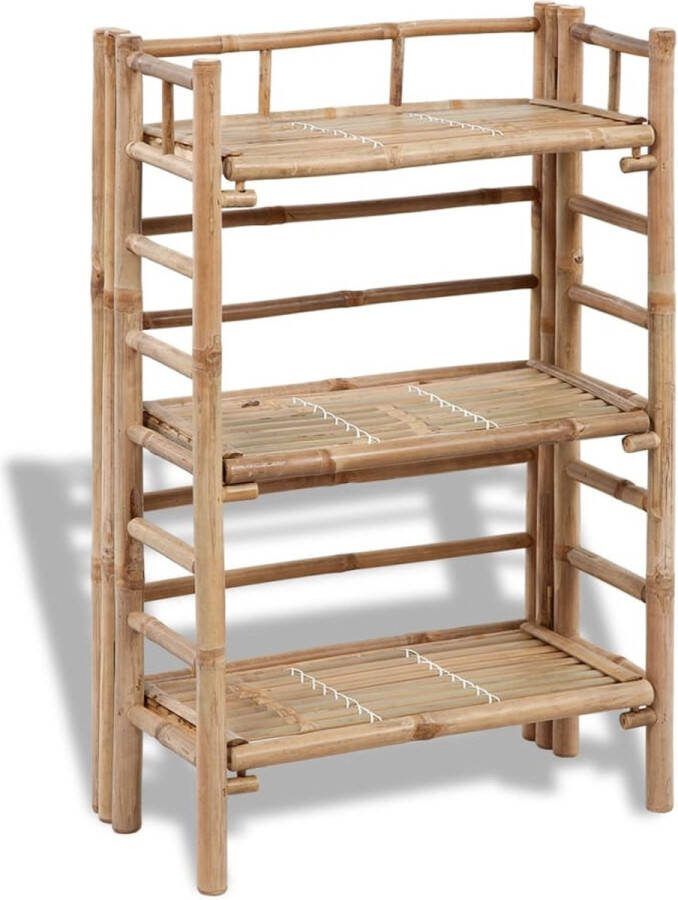 The Living Store Bamboe Rek 56 x 30 x 85 cm 3 planken