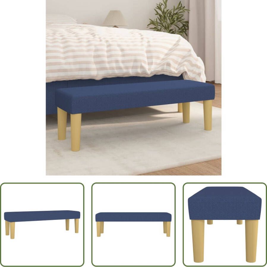 The Living Store bank Comfort 100x30x30 cm blauw