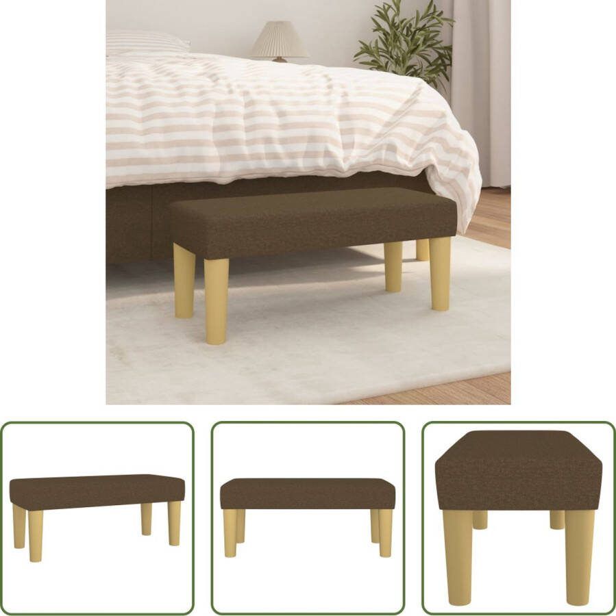 The Living Store Bankje Woonaccessoire 70x30x30 cm Donkerbruin