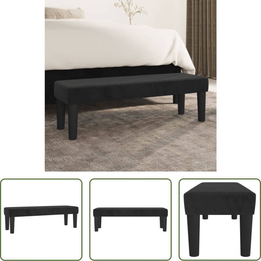 The Living Store Bankje Zacht Fluweel Multifunctioneel Comfortabele zitervaring 100 x 30 x 30 cm