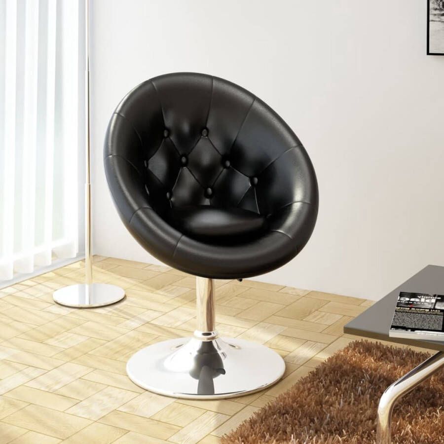 The Living Store Loungestoel Zwart 61 x 58 x (80-93) cm Verstelbaar Staal
