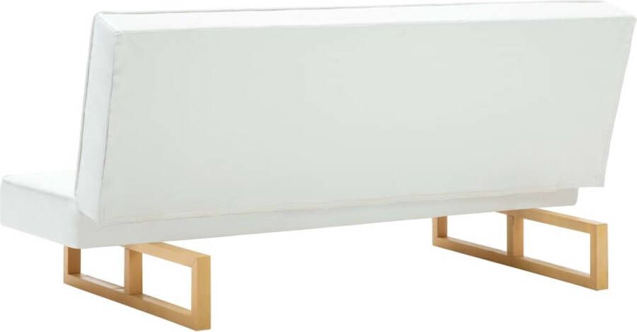 The Living Store Bedbank Kunstleer 157 x 81 x 74.5 cm Wit