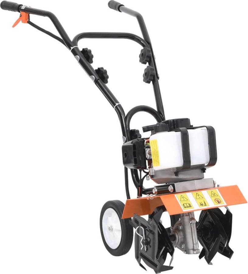 The Living Store Benzinefrees 52 cc Tuinfrees 80x45x101 cm Zwart oranje Cultiveringsbreedte 25 cm