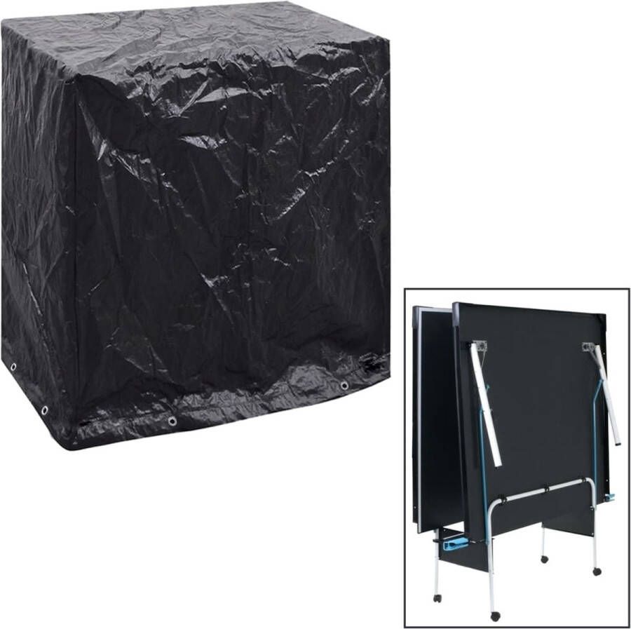 The Living Store Beschermhoes Tafeltennistafel 160x55x182 cm Waterdicht Slijtvast en UV-bestendig